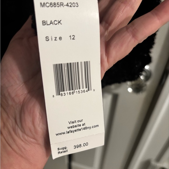 Lafayette 148 New York Black Shimmer Jacket- NWT size 12 - Picture 2 of 5